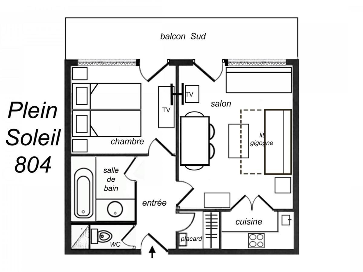 מריבל Appartement Ensoleille Avec Tv, Proche Pistes Et Commerces, Residence Plein Soleil, Les Allues - Fr-1-182-18 מראה חיצוני תמונה